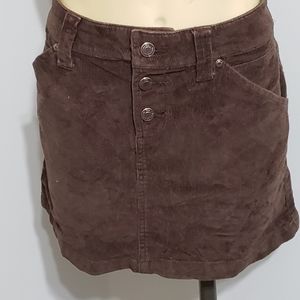 Vintage Brown Corduroy Mini Skirt